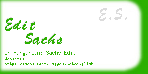 edit sachs business card